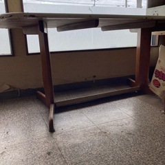 値下げ再開【引取限定】大きなダイニングテーブル幅165奥行93 _太田市の画像