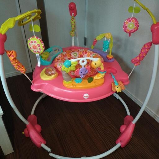 ピンクフラワー ジャンパルー フィッシャープライス(ジャンパ