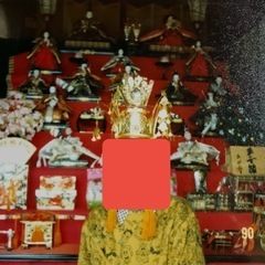 雛人形7段　昭和レトロ　華やかな装飾付き　直接渡し歓迎  35年...