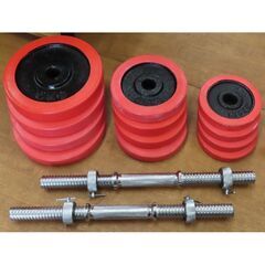 ♪FIELDOOR/フィールドア ダンベル 20kg×2 ラバー...