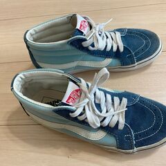 VANS バンズ スニーカー　24cm 　青の画像