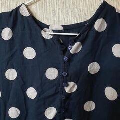 決定レディース洋服ドット柄チュニックコットン100パーセント ゆったりサイズインド製の画像