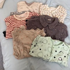 ベビー服　ロンパース　6枚セット　50-60 60-70 80