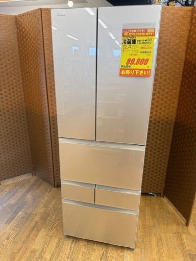 TOSHIBA製★６ドア冷蔵庫保証観音開き★6ヶ月間保証付き