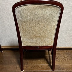 カリモク　ダイニング　椅子　木製布地の画像