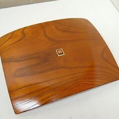 ゴールドクラフト 角盛り皿 幅30×奥24×高4cm 一器多様 欅 工芸品 元箱付き お盆 ケヤキ 札幌市 清田区 平岡の画像