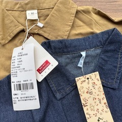 🍀つなぎ風ロンパース 80cm 2点セットの画像