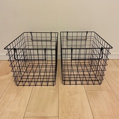 【積重ね可能】ワイヤーバスケット