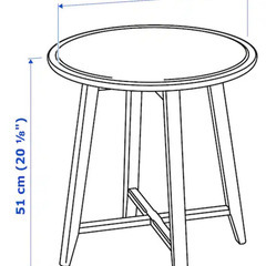 IKEA クラーグスタ　サイドテーブル　黒　大きいサイズのみの画像