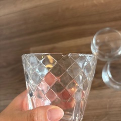 あげます　ガラスコップの画像