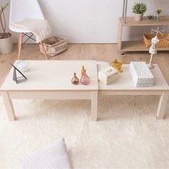 ニトリ　幅が自在に変えられる伸長式テーブル (幅80-140cm RP WN)   