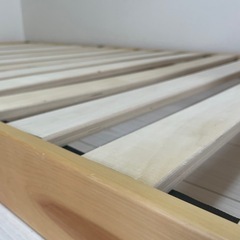 【現地取引】シングルベッド　木製　ナチュラル　折りたたみ　すのこベッド　【美品】の画像