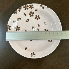 桜模様 波形鉢 2色セット各2枚の４枚　　小皿１枚の画像