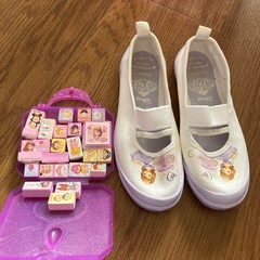 19cm☆ソフィア上履き👟スタンプセット👸