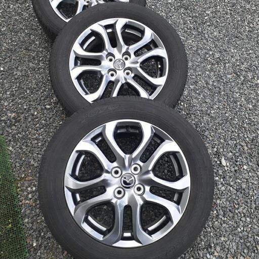 DJデミオ純正ホィール、(ハイグロス塗装)タイヤ