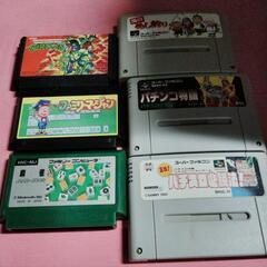 スーパーファミコンカセット3セットとファミコンカセット3セットです