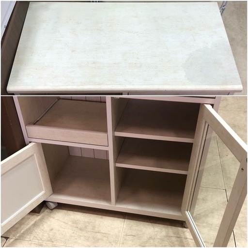 ジモティ来店特価!! 食器棚 ニトリ ブラウン J-250406 ジモティ来店