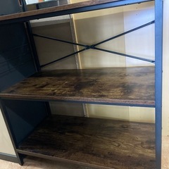 ヴィンテージ風 キッチンラック／レンジ台　　リサイクルショップ宮崎屋　佐土原店　25.5.25Fの画像