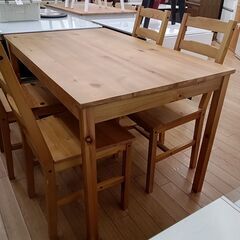 ★ジモティ割あり★  ダイニングテーブルセット ナチュラル H7...