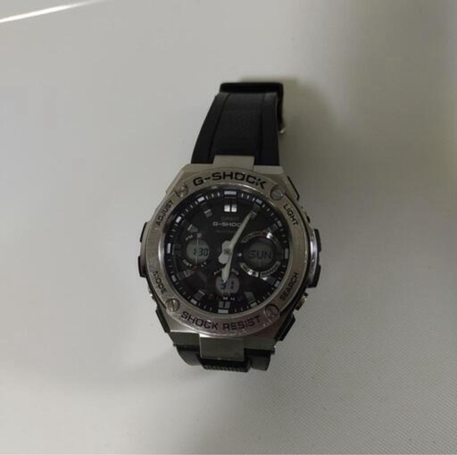 ?　ビッグフェイス［G-SHOCK] ジーショック G-STEEL 電波ソーラー GST-W110 ブラック  