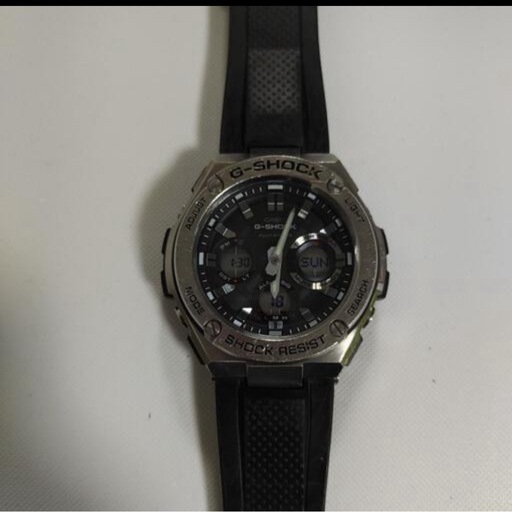 ?　ビッグフェイス［G-SHOCK] ジーショック G-STEEL 電波ソーラー GST-W110 ブラック  