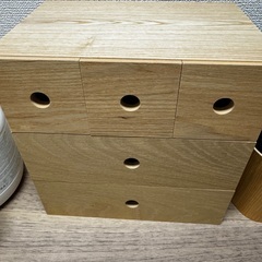 無印良品 木製小物収納1段＊2点、木製小物収納3段＊1点