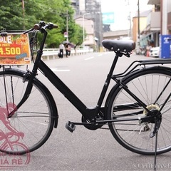 軽快自転車　ギア付き　オートライト