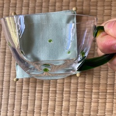 デザート用ガラスカップとコースターセット