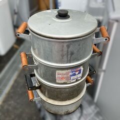 蒸し器（4段）直径30cm幅 全高50cm 現状品