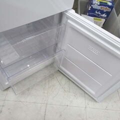 高年式!! 冷蔵庫 121L 2024年製 Haier JR-NF121B ホワイト 2ドア 右開き 幅49.5cm 100Lクラス 引き出し式クリアバスケット 家電 単身 一人暮らし ハイアール 苫小牧西店の画像