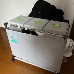 新品　3分別ダストワゴン ゴミ箱