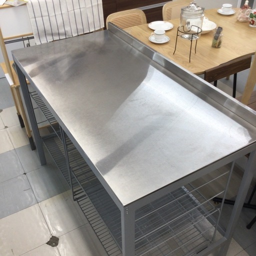 ⭐️春日市⭐️定価60,000?イケア?キッチンカウンター⭐️キッチン⭐️カウンター⭐️IKEA⭐️ステンレス⭐️オシャレ⭐️シルバー