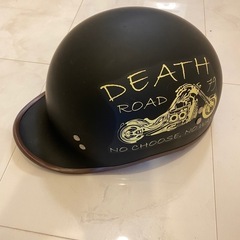 DEATH ROAD 半帽ヘルメット スモークバイザー付ハーフヘ...