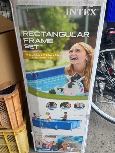INTEX フレームプール 3m×2ｍ×75cm カバー付き 28280JA インテックス 大型 長方形 プール 家庭用 水遊び