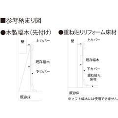 【壁の傷隠しや補修に最適】フクビ化学　幅木カバー　2.2m（メートル）✕2枚セット　白の画像