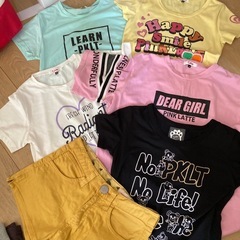 ピンクラテTシャツ５枚、レピピアルマリオ　ショートパンツ１枚のセット