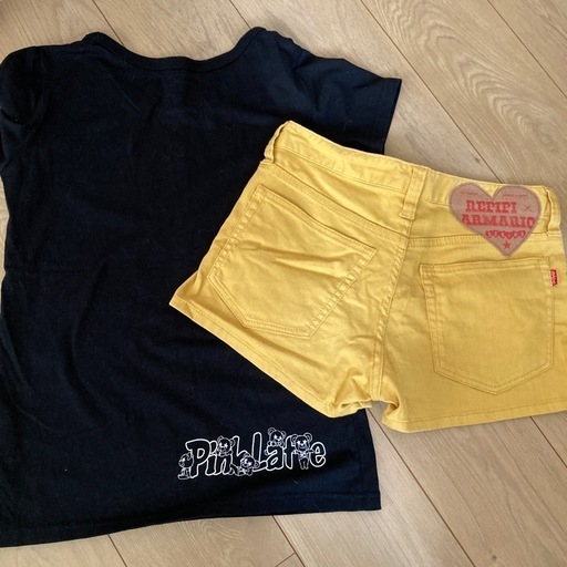 ピンクラテTシャツ５枚、レピピアルマリオ　ショートパンツ１枚のセット