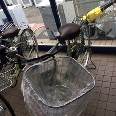 ⭐️春日市⭐️自転車⭐️電動⭐️26インチ⭐️クリーム色⭐️オシ...