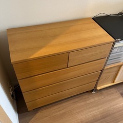 【無印良品】木製チェスト4段の画像