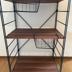 お話し中　シェルフ　ブラウン