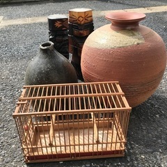 信楽焼　花瓶　骨董