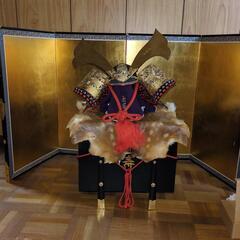 五月人形、兜　屏風セットの画像