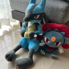 ルカリオ、マニューラぬいぐるみ