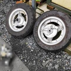 HONDA純正　シャリー、ダックス　3本合わせタイヤホイール　メッキハブ　セットの画像