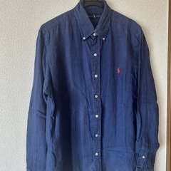 【ラルフローレン】メンズ麻ボタンダウンシャツ