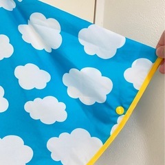90〜100cm　キッズ　空　 レインコート　ポンチョタイプの画像