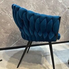 ベロア　ロイヤルブルー　チェア　1脚の画像