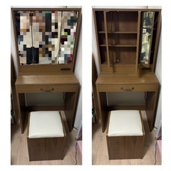お話中★　ニトリ　ドレッサー　木製　収納イス　収納スツール