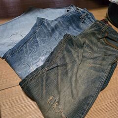メンズ　EDWINダメージデニム ヴィンテージ