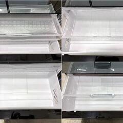 北海道 千歳市/恵庭市 日立/HITACHI 6ドア ノンフロン冷凍冷蔵庫 大型冷蔵庫 観音開き R-WXC74S 2022年製 735L クリスタルミラー 大容量 まんなか冷凍 電動引き出しの画像